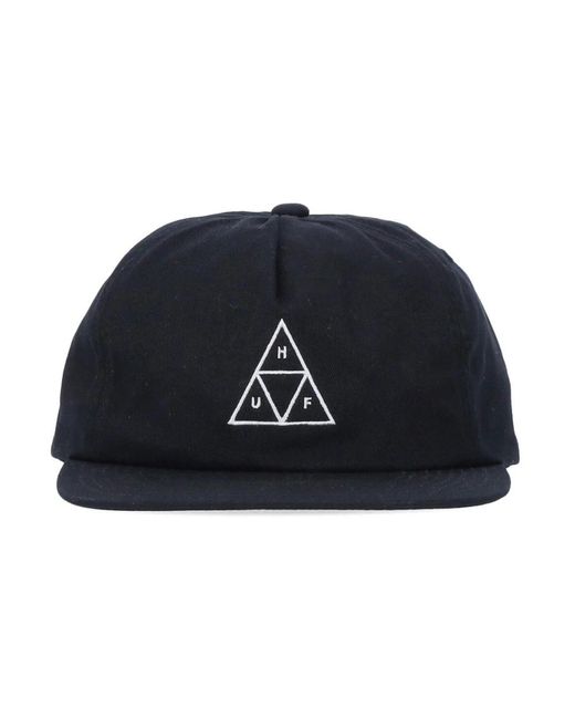 Huf Accessoires ,Zwart ,Katoen Zwarte Snapback Pet in het Black voor heren