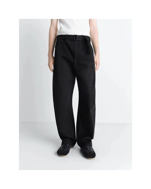 Lemaire Black Wide Trousers for men