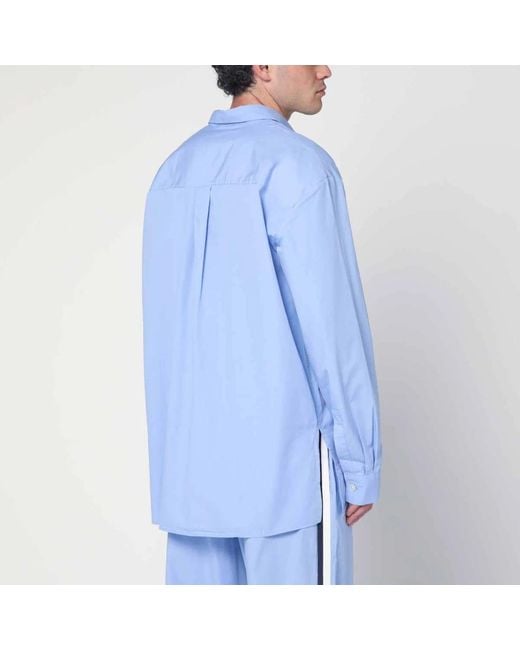Tekla Blue Casual Shirts for men