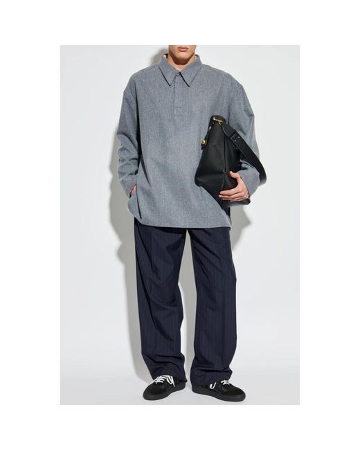 AMI Wollen Polo in het Blue voor heren