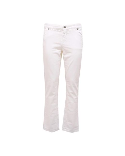 Fay White Bootcut Jeans