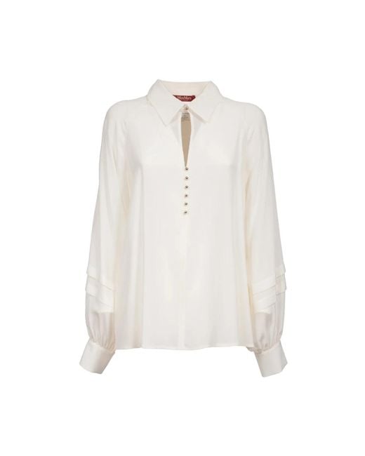Max Mara White Blouses