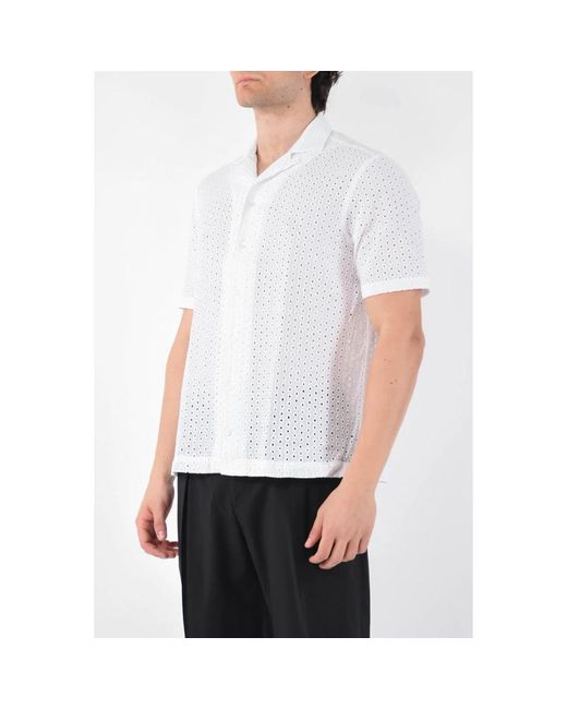 Tagliatore White Short Sleeve Shirts for men
