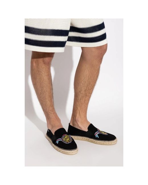 KENZO Logo Espadrilles in Black für Herren