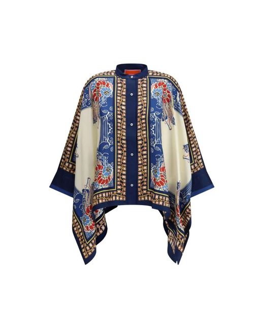LaDoubleJ Overhemden ,Veelkleurig ,Foulard Shirt in het Blue