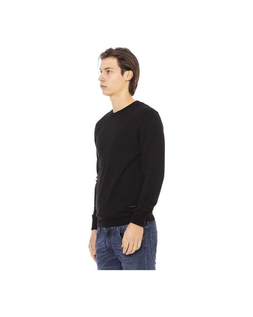 Round-Neck Knitwear di Baldinini in Black da Uomo
