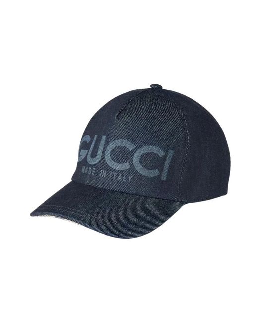 Gucci Accessoires ,Blauw ,Denim Hat W Denim in het Blue