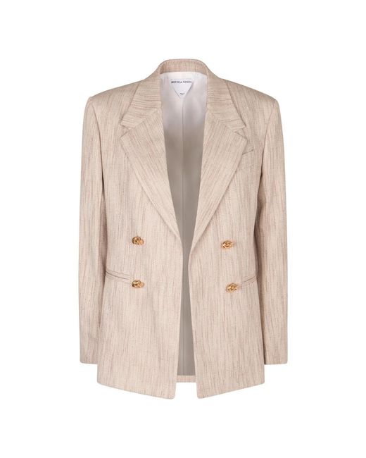 Bottega Veneta Natural Blazers
