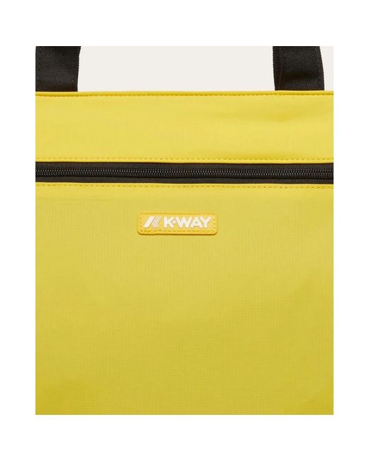 K-Way Yellow Gelbe nylon-schultertasche