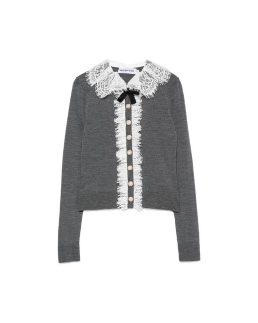 Cardigans Self-Portrait de color Gray