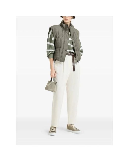 Brunello Cucinelli Green Round-Neck Knitwear