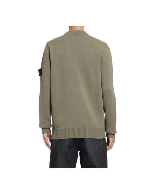 Stone Island Gray Round-Neck Knitwear for men