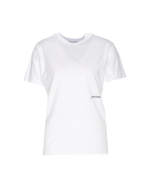 Magliette bianca in jersey con stampa frontale di hinnominate in White