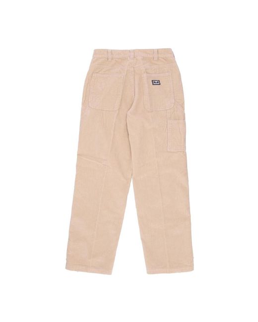 Obey Natural Straight Trousers for men