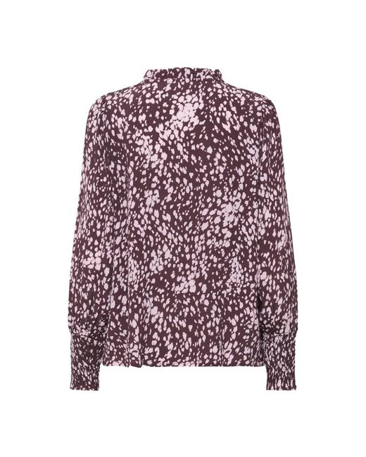 Saint Tropez Overhemden ,Bruin ,Gevlekte Dierenblouse Model Malika Sz in het Purple