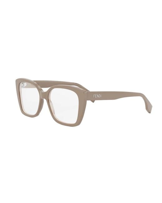Glasses Fendi de color Metallic