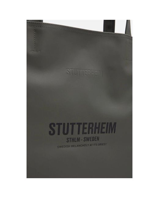 Stutterheim Black Große wasserdichte tote tasche