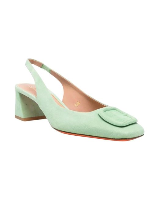 Santoni Green Pumps