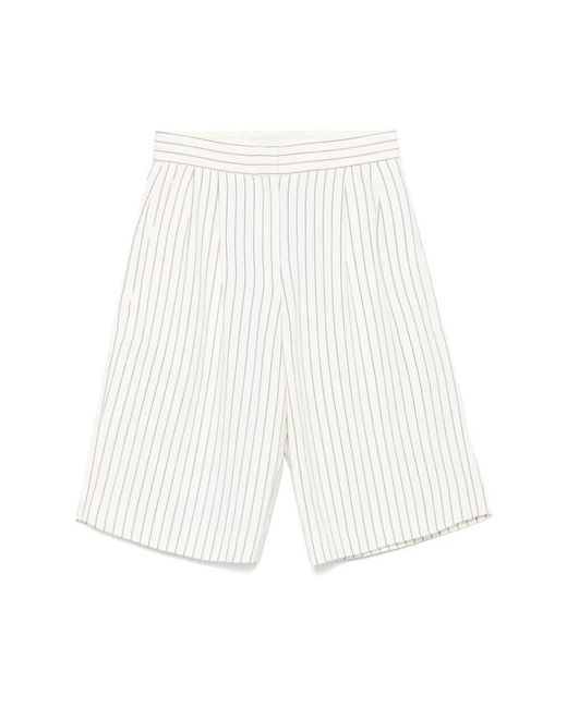 Loulou de Saison White Casual Shorts