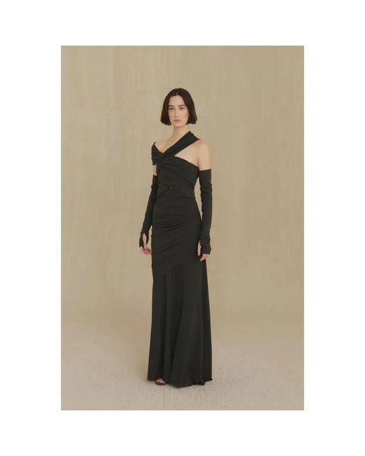 Cortana Black Sleeveless Tops