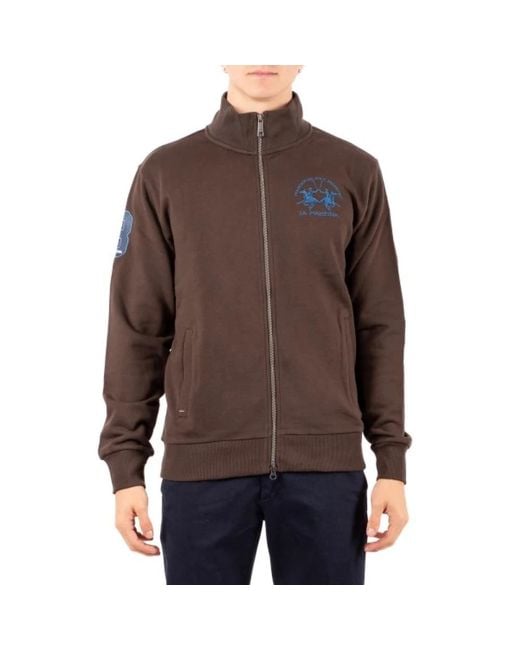 La Martina Brown Zip-Throughs for men