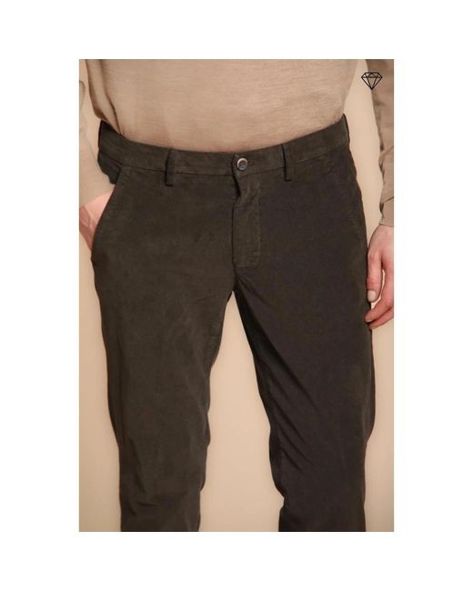 Mason's Broeken ,Groen ,Katoen Slim Fit Corduroy Chino Broek Donkergroen in het Black voor heren