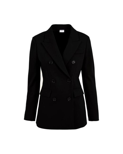 Aspesi Double-Breasted Coats in het Black