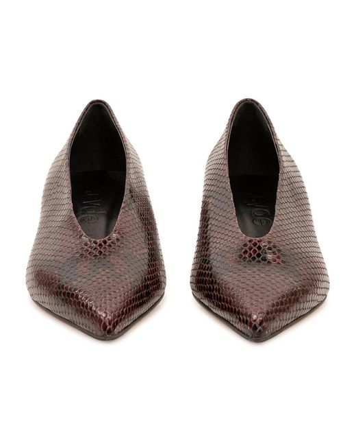 Aeyde Brown Spitzenpumps