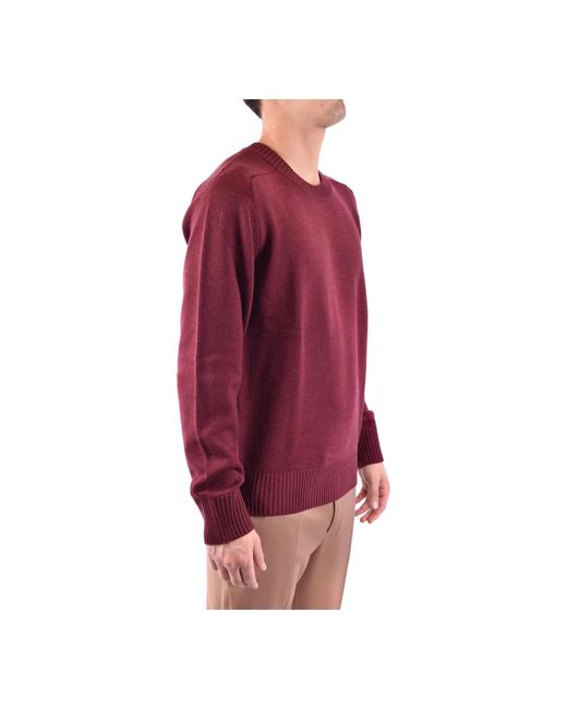 Paolo Pecora Red Round-Neck Knitwear for men