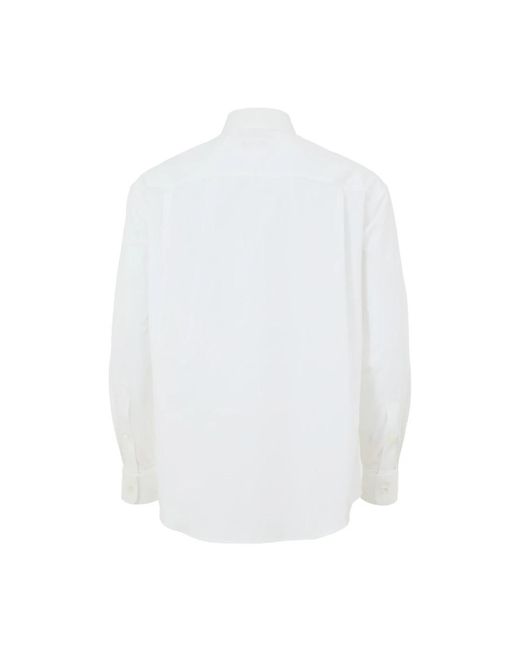 Gucci Overhemden ,Wit ,Katoen Katoenen Poplin Overhemd Met -Detail in het White voor heren