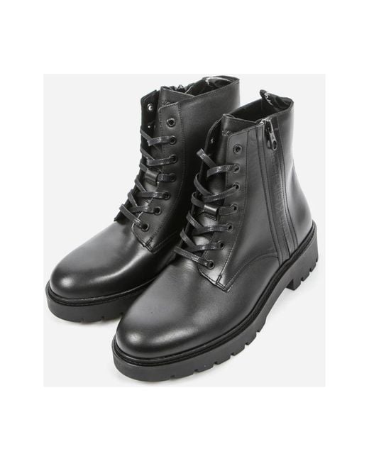 Calvin Klein Lace-Up Boots in het Black voor heren