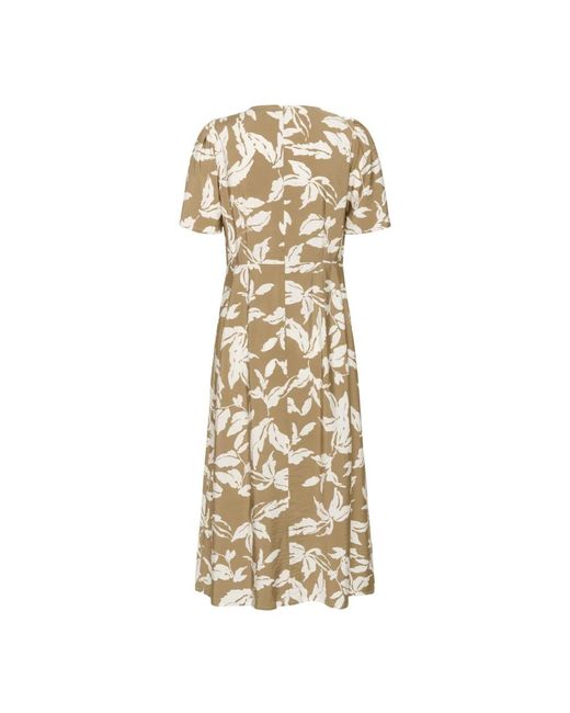 Midi Dresses Kaffe de color Metallic