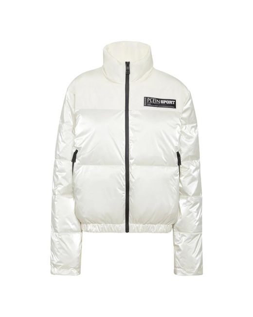 Philipp Plein Fitness ,Wit ,Nylon Nylon Bomber in het White