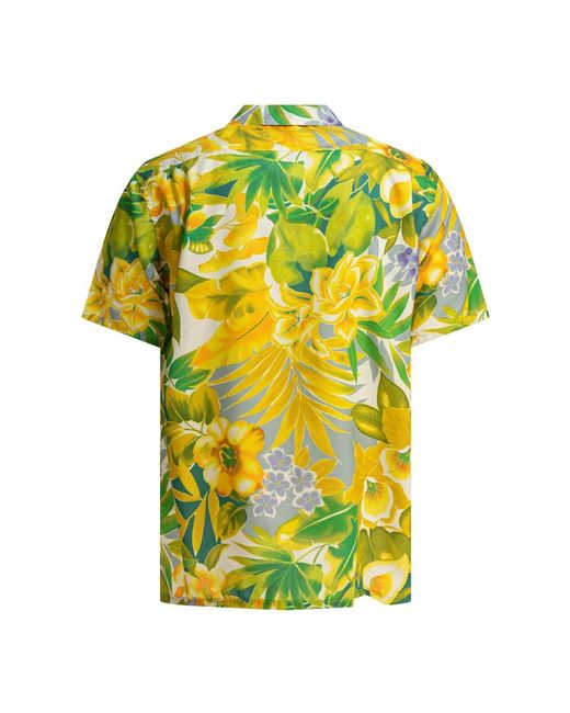 Beams Plus Yellow Short Sleeve Shirts for men