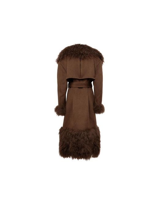 GIUSEPPE DI MORABITO Brown Belted Coats