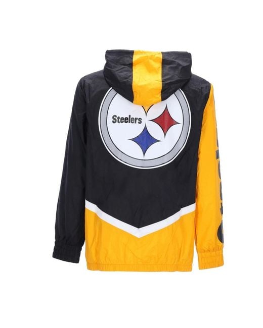 Mitchell & Ness Jassen ,Zwart ,Polyester Pittsburgh Steelers Windbreaker Jas in het Blue voor heren