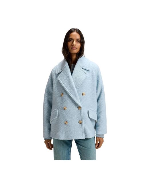 HUGO Blue Double-Breasted Coats