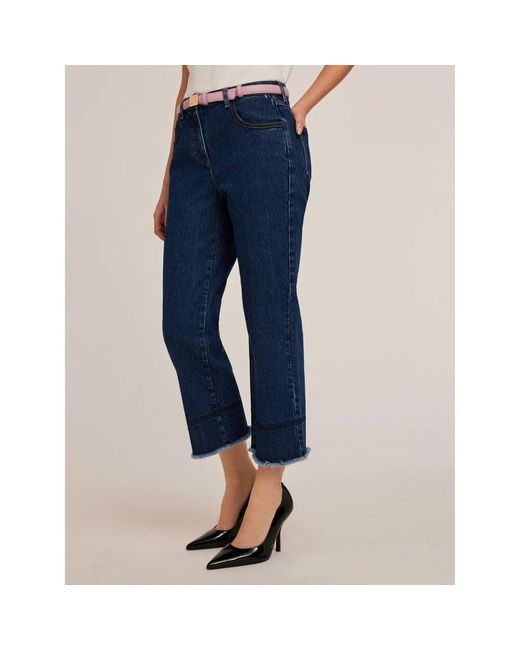 Cropped Jeans mötivi de color Blue