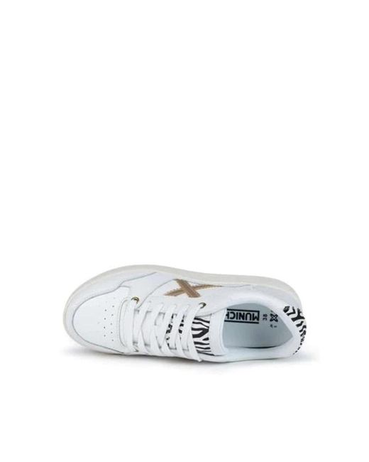 Munich White Weiße zebra sneakers