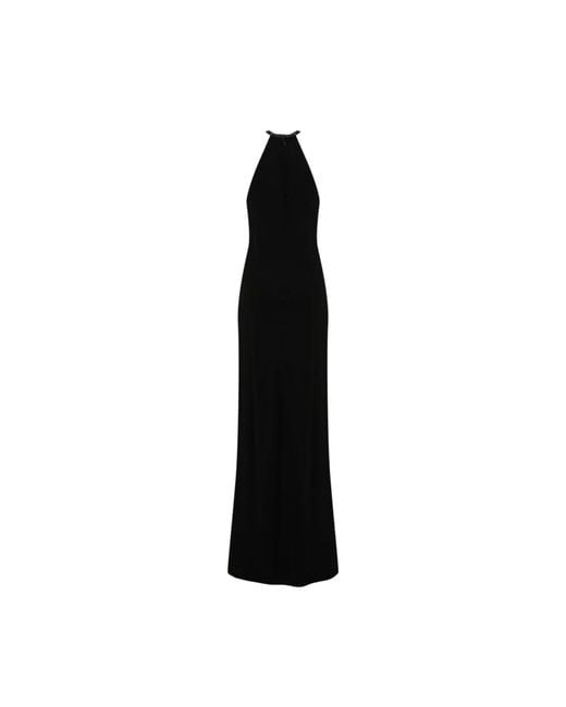 Max Mara Black Schwarzes Fernet Kleid Mit Amerikanischem Ausschnitt