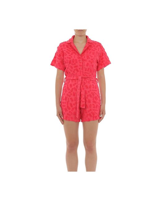 Moschino Red Playsuits