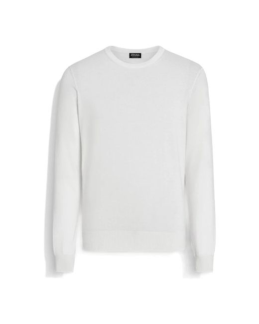 Zegna White Cashmere Knitwear for men