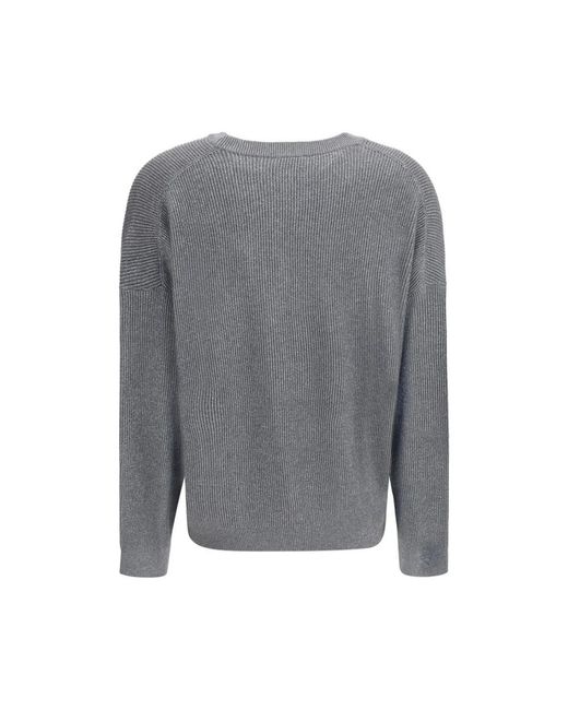 Brunello Cucinelli Round-Neck Knitwear in het Gray