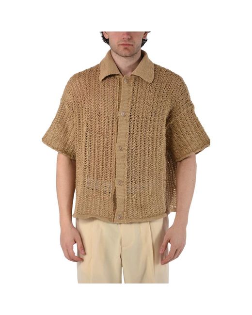 Bonsai Brown Short Sleeve Shirts for men