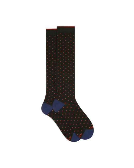Gallo Ondergoed ,Groen ,Katoen Lange Sokken Met Polkadot in het Black voor heren