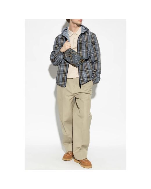 Burberry Blue Light Jackets for men