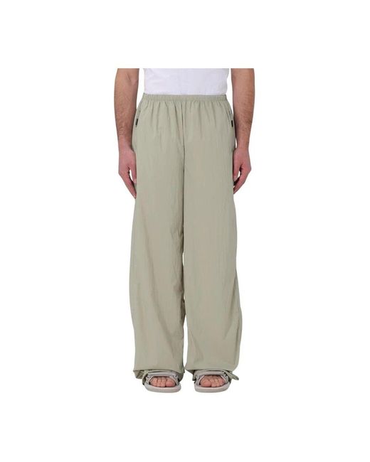 Rains Moderne Apfelgrüne Wide Leg Hose in Green für Herren