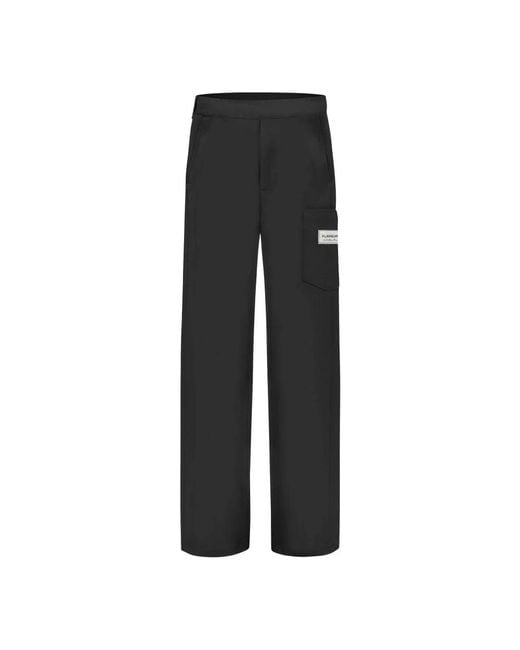 flâneur Straight Trousers in het Black voor heren