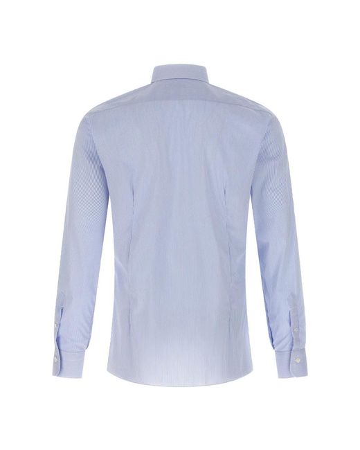 Barba Napoli Blue Casual Shirts for men