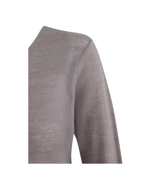 Cortana Gray Round-Neck Knitwear